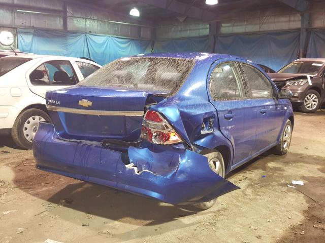 KL1TD56697B128270 - 2007 CHEVROLET AVEO BASE Niebieski zdjęcie 4