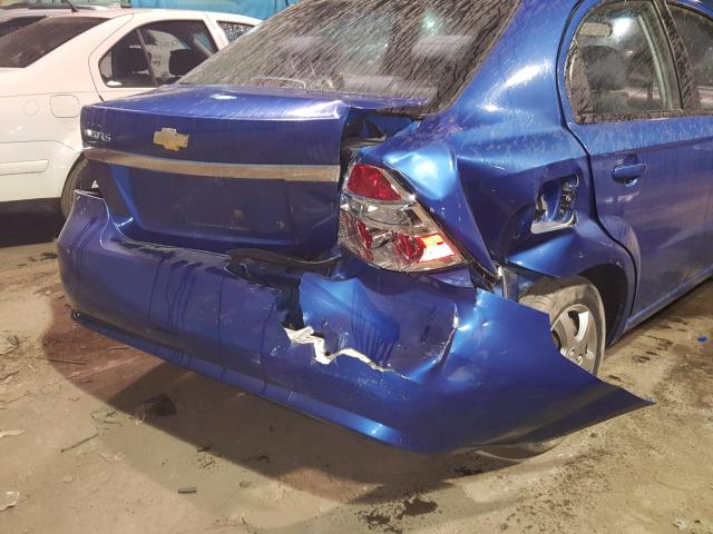 KL1TD56697B128270 - 2007 CHEVROLET AVEO BASE Niebieski zdjęcie 9