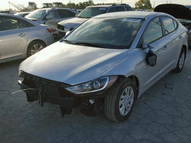 5NPD74LF5HH166288 - 2017 HYUNDAI ELANTRA SILVER photo 2