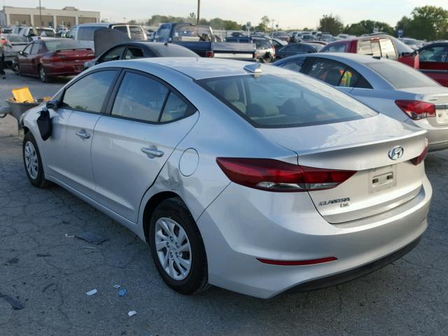 5NPD74LF5HH166288 - 2017 HYUNDAI ELANTRA SILVER photo 3