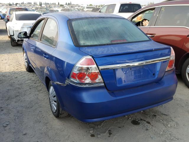 KL1TD5DE4AB109269 - 2010 CHEVROLET AVEO LS BLUE photo 3