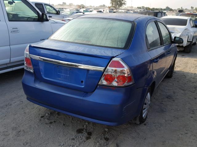 KL1TD5DE4AB109269 - 2010 CHEVROLET AVEO LS BLUE photo 4
