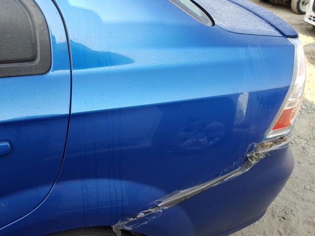 KL1TD5DE4AB109269 - 2010 CHEVROLET AVEO LS BLUE photo 9