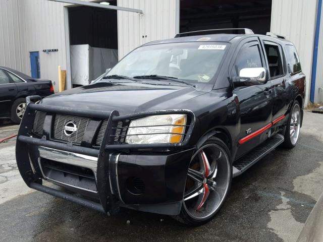 5N1AA08A95N706825 - 2005 NISSAN ARMADA SE BLACK photo 2