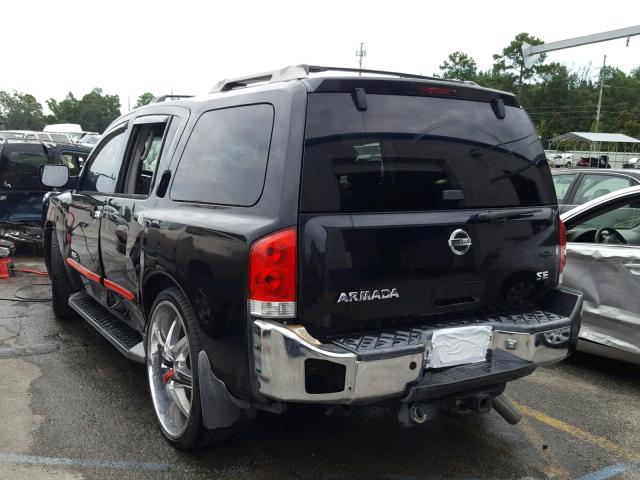 5N1AA08A95N706825 - 2005 NISSAN ARMADA SE BLACK photo 3