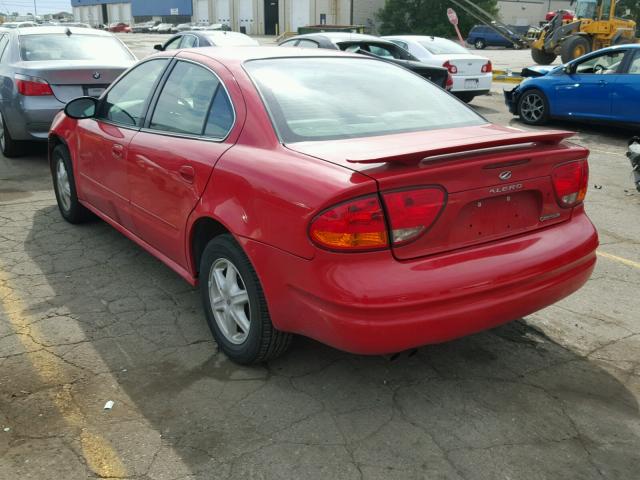 1G3NL52F63C187971 - 2003 OLDSMOBILE ALERO GL RED photo 3