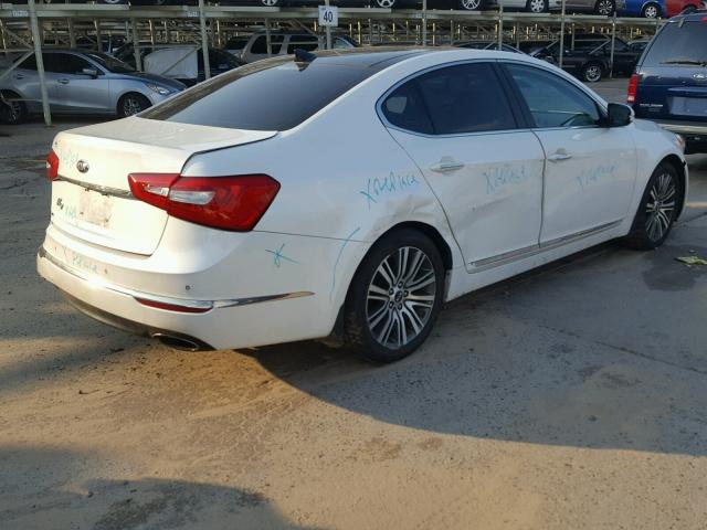 KNALN4D74E5123143 - 2014 KIA CADENZA PR WHITE photo 4