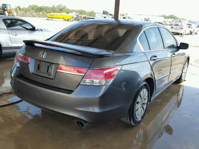 1HGCP2F31CA016911 - 2012 HONDA ACCORD LX GRAY photo 4