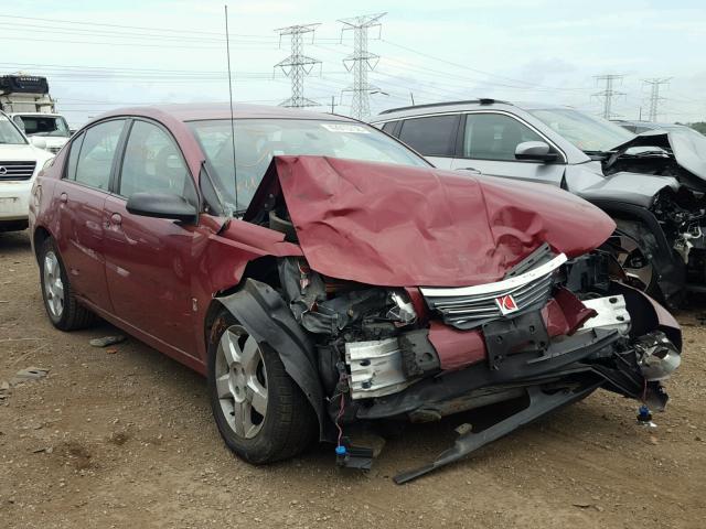 1G8AZ55F17Z173546 - 2007 SATURN ION LEVEL MAROON photo 1
