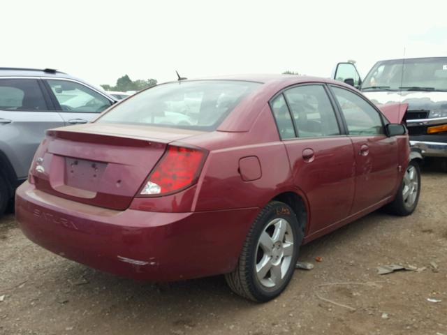 1G8AZ55F17Z173546 - 2007 SATURN ION LEVEL MAROON photo 4