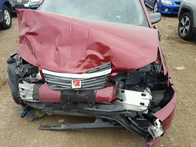 1G8AZ55F17Z173546 - 2007 SATURN ION LEVEL MAROON photo 7