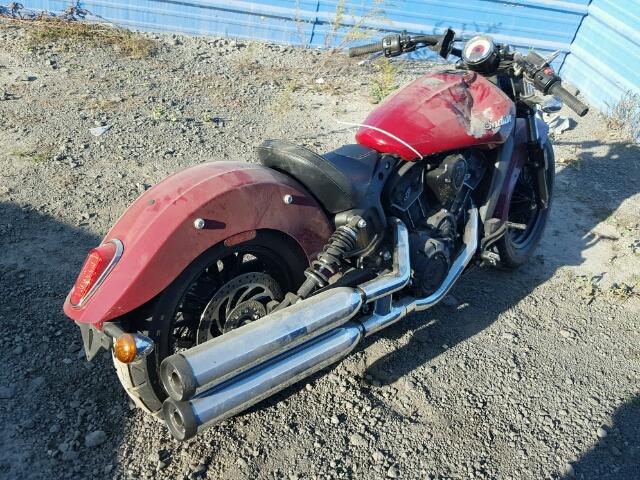56KMSA111H3124467 - 2017 INDIAN MOTORCYCLE CO. SCOUT SIXT RED photo 4