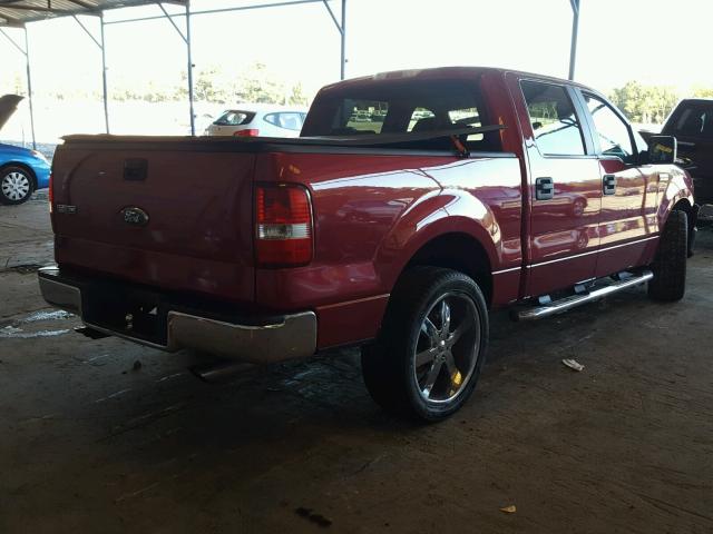 1FTRW12W27KC46253 - 2007 FORD F150 SUPER RED photo 4