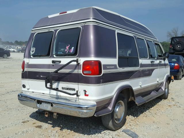 2B6KB31Z8SK563904 - 1995 DODGE RAM VAN B3 WHITE photo 4