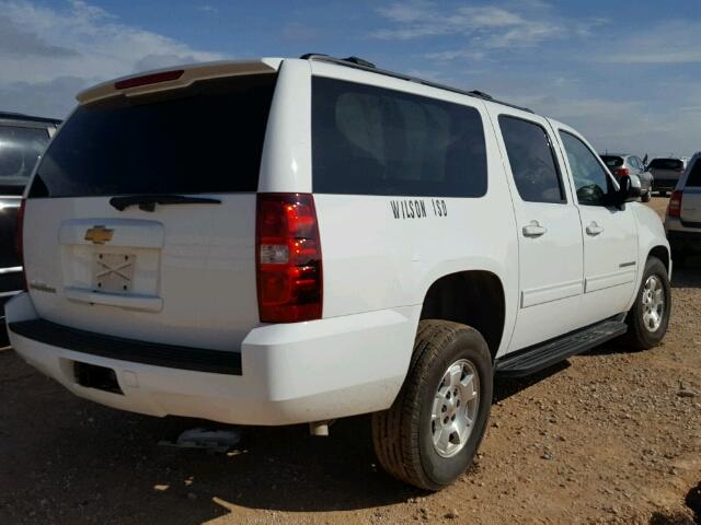 1GNSCHE00DR363785 - 2013 CHEVROLET SUBURBAN C WHITE photo 4