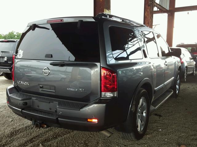 5N1BA0ND9EN604394 - 2014 NISSAN ARMADA SV GRAY photo 4