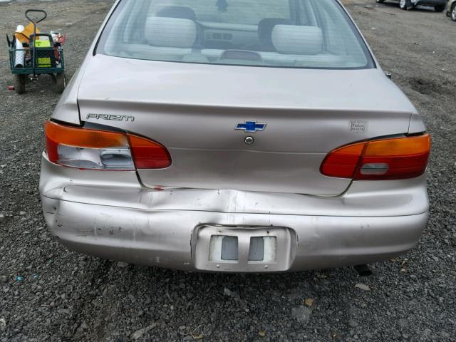 1Y1SK5289XZ400188 - 1999 CHEVROLET GEO PRIZM 银色 照片 9