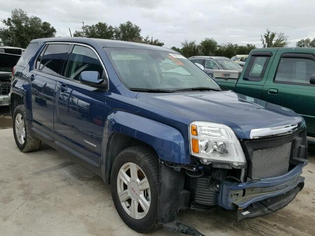 2GKALMEK8G6296954 - 2016 GMC TERRAIN SL BLUE photo 1