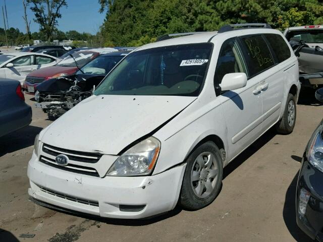 KNDMB233X76154221 - 2007 KIA SEDONA EX WHITE photo 2