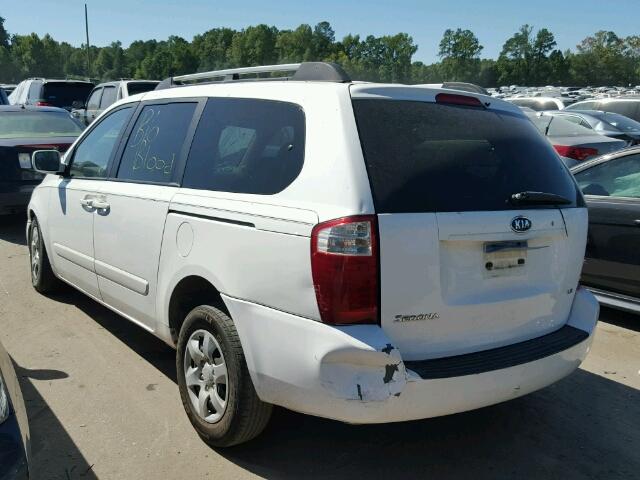 KNDMB233X76154221 - 2007 KIA SEDONA EX WHITE photo 3