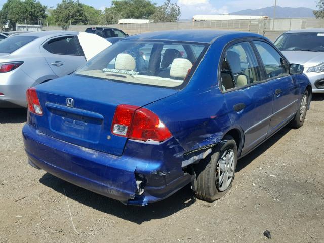 2HGES16375H505528 - 2005 HONDA CIVIC DX V BLUE photo 4