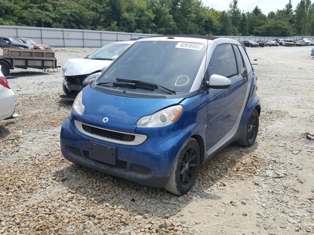 WMEEK31X88K086494 - 2008 SMART FORTWO PAS BLUE photo 2