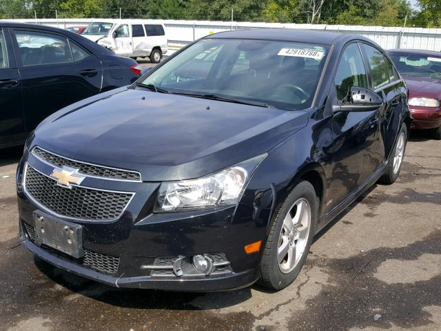 1G1PF5SC1C7384912 - 2012 CHEVROLET CRUZE LT BLACK photo 2