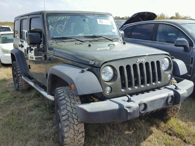 1C4HJWDG2FL671283 - 2015 JEEP WRANGLER U GREEN photo 1