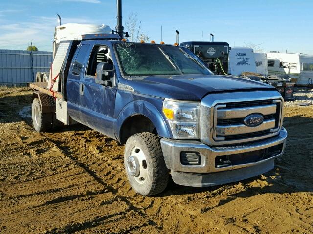 1FD8X3H6XEEA50452 - 2014 FORD F350 BLUE photo 1