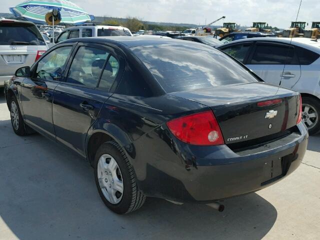 1G1AT58H497104880 - 2009 CHEVROLET COBALT LT BLACK photo 3