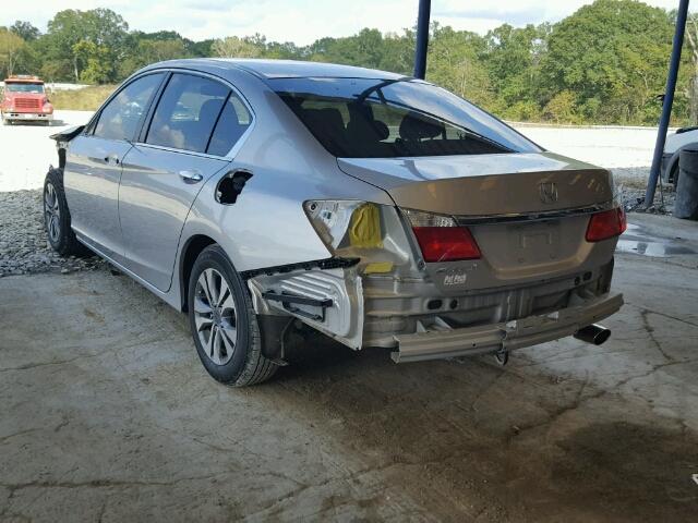 1HGCR2F35EA144663 - 2014 HONDA ACCORD LX SILVER photo 3