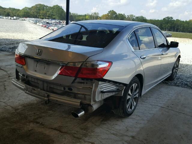 1HGCR2F35EA144663 - 2014 HONDA ACCORD LX SILVER photo 4