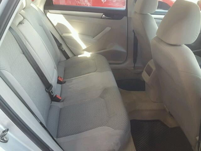 1VWAH7A38DC038771 - 2013 VOLKSWAGEN PASSAT S SILVER photo 6