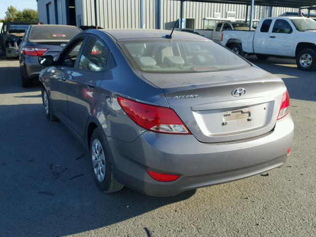 KMHCT4AE3FU886270 - 2015 HYUNDAI ACCENT GLS GRAY photo 3