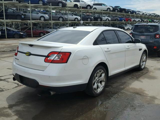 1FAHP2KT7BG123845 - 2011 FORD TAURUS SHO WHITE photo 4