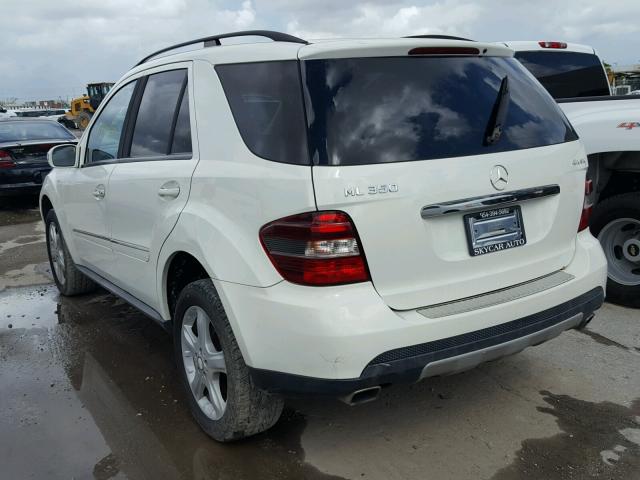 4JGBB86E58A436235 - 2008 MERCEDES-BENZ ML 350 WHITE photo 3