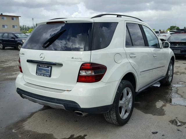 4JGBB86E58A436235 - 2008 MERCEDES-BENZ ML 350 WHITE photo 4