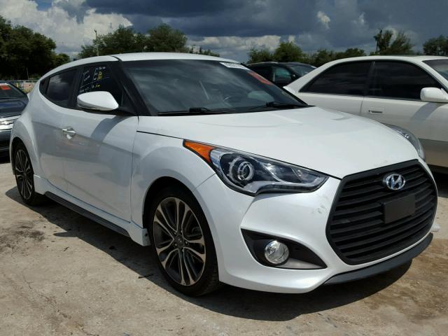 KMHTC6AE3GU289598 - 2016 HYUNDAI VELOSTER T WHITE photo 1