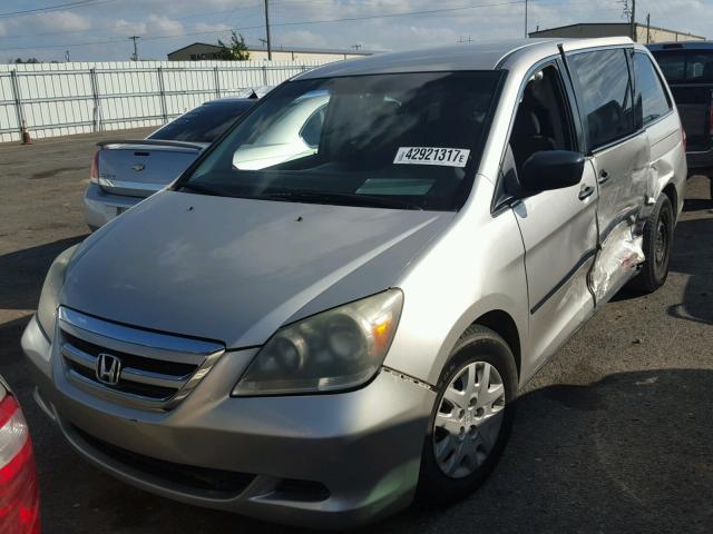 5FNRL38216B074334 - 2006 HONDA ODYSSEY LX SILVER photo 2