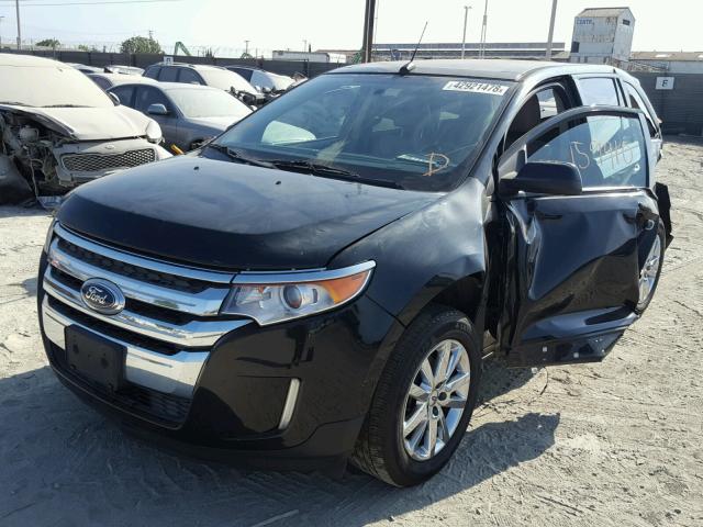 2FMDK3JC4BBB08057 - 2011 FORD EDGE SEL BLACK photo 2