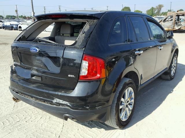 2FMDK3JC4BBB08057 - 2011 FORD EDGE SEL BLACK photo 4