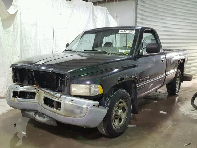 1B7HC16Y0VJ605781 - 1997 DODGE RAM 1500 BLACK photo 2