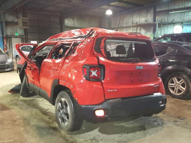 ZACCJBAB9HPG38355 - 2017 JEEP RENEGADE S წითელი ფოტო 3