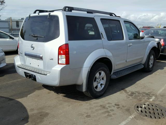 5N1AR18W57C620131 - 2007 NISSAN PATHFINDER SILVER photo 4