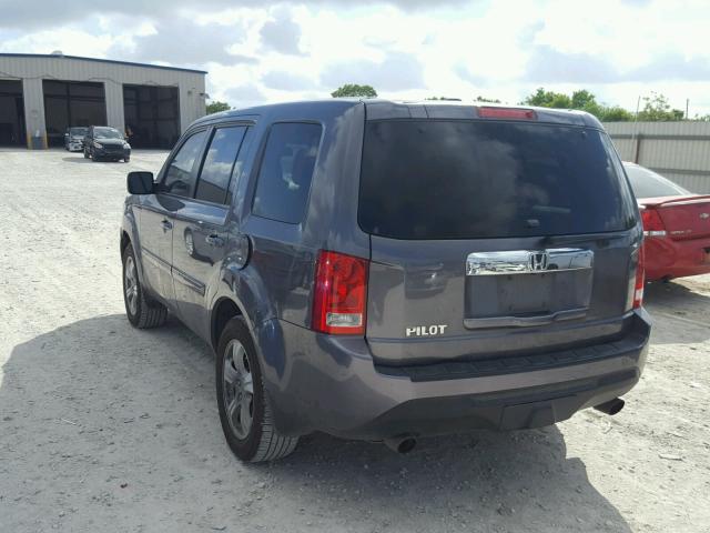 5FNYF3H74EB025139 - 2014 HONDA PILOT EXLN GRAY photo 3