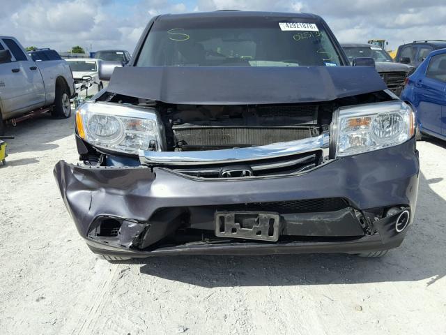 5FNYF3H74EB025139 - 2014 HONDA PILOT EXLN GRAY photo 9