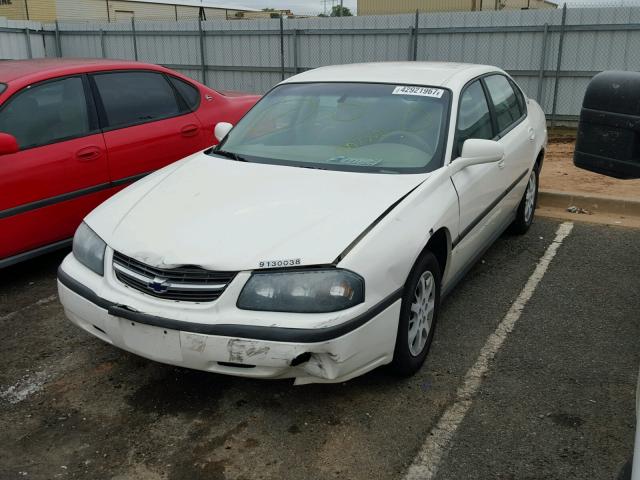 2G1WF52E249385368 - 2004 CHEVROLET IMPALA WHITE photo 2