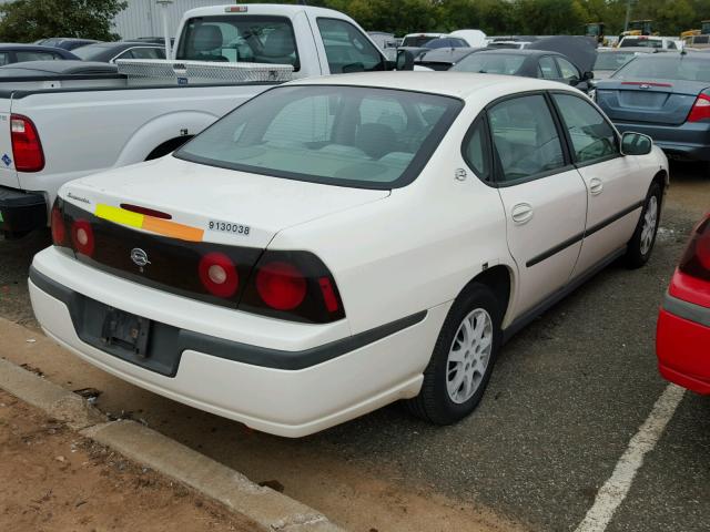 2G1WF52E249385368 - 2004 CHEVROLET IMPALA WHITE photo 4