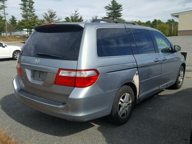 5FNRL38646B119348 - 2006 HONDA ODYSSEY EX BLUE photo 4