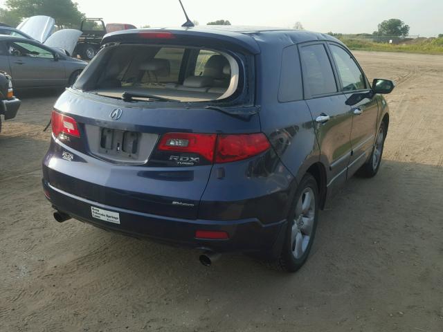 5J8TB18558A012195 - 2008 ACURA RDX TECHNO BLUE photo 4